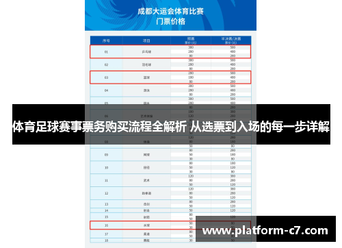 体育足球赛事票务购买流程全解析 从选票到入场的每一步详解 体育足球赛事票务购买流程全解析 从选票到入场的每一步详解