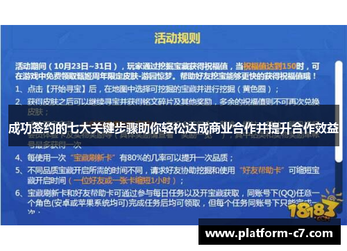 成功签约的七大关键步骤助你轻松达成商业合作并提升合作效益 成功签约的七大关键步骤助你轻松达成商业合作并提升合作效益