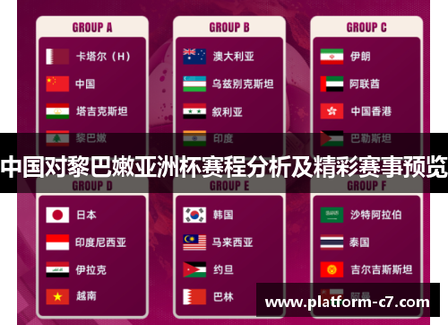 中国对黎巴嫩亚洲杯赛程分析及精彩赛事预览 中国对黎巴嫩亚洲杯赛程分析及精彩赛事预览